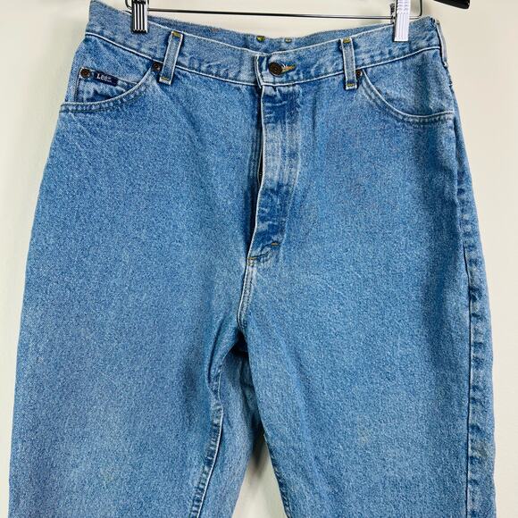 Lee Vintage Women’s 32x30 Mom Jeans 80's Blue Acid Wash Denim - Picture 2 of 12